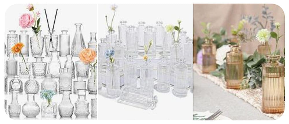 gallery of bud vases for wedding rental